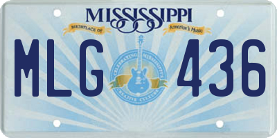MS license plate MLG436