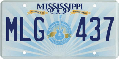 MS license plate MLG437