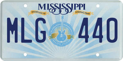 MS license plate MLG440