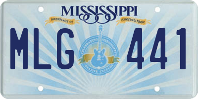 MS license plate MLG441