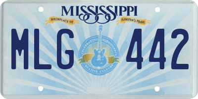 MS license plate MLG442