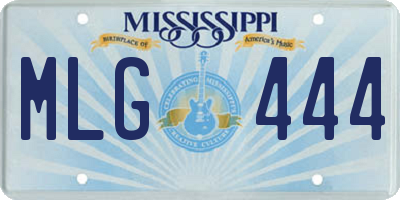 MS license plate MLG444