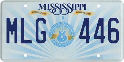 MS license plate MLG446