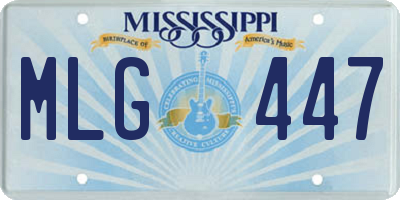 MS license plate MLG447