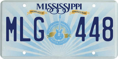 MS license plate MLG448