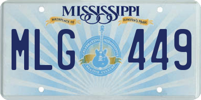 MS license plate MLG449