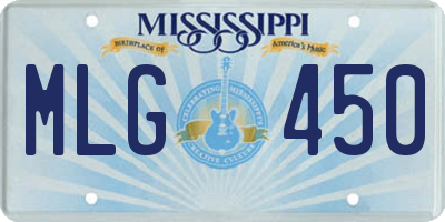 MS license plate MLG450
