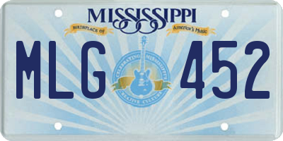 MS license plate MLG452