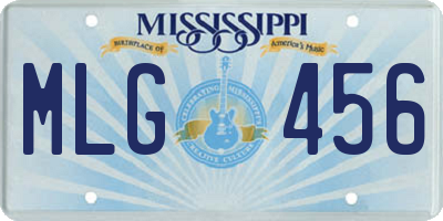 MS license plate MLG456