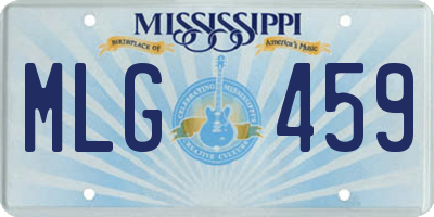 MS license plate MLG459