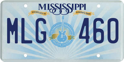 MS license plate MLG460