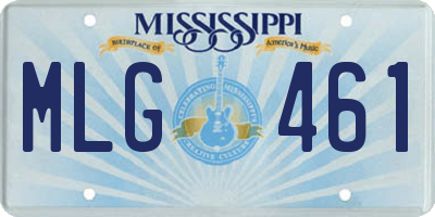 MS license plate MLG461