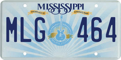 MS license plate MLG464