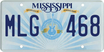 MS license plate MLG468