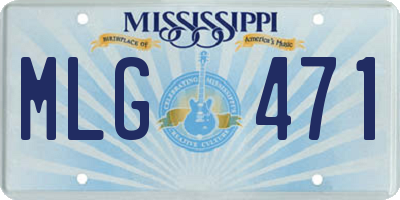 MS license plate MLG471
