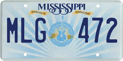 MS license plate MLG472