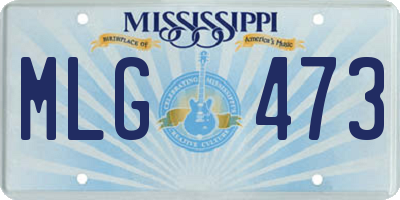 MS license plate MLG473