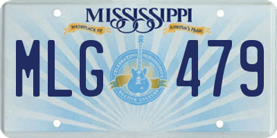 MS license plate MLG479