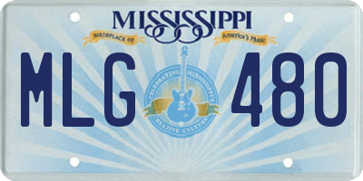 MS license plate MLG480