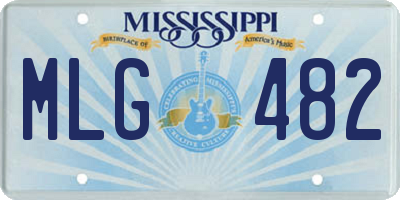MS license plate MLG482