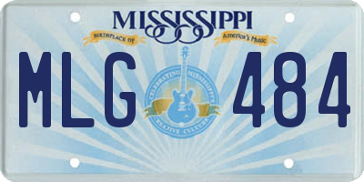 MS license plate MLG484