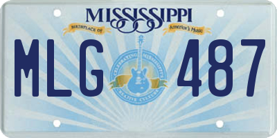 MS license plate MLG487