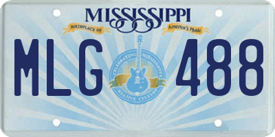 MS license plate MLG488