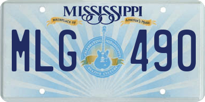 MS license plate MLG490