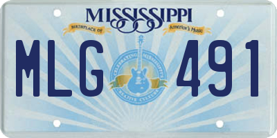 MS license plate MLG491