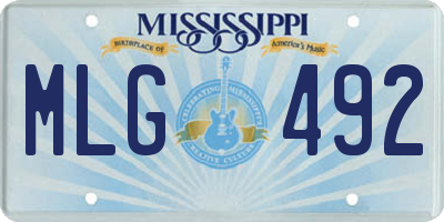 MS license plate MLG492