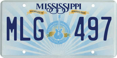 MS license plate MLG497