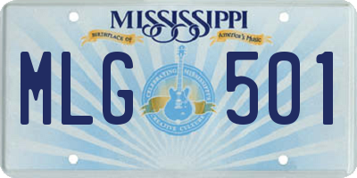 MS license plate MLG501