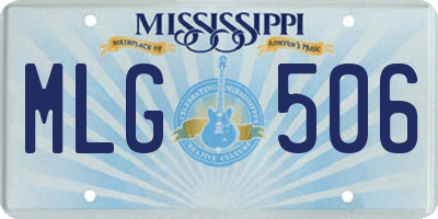MS license plate MLG506