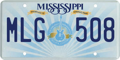 MS license plate MLG508