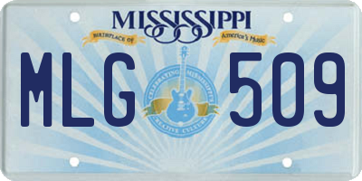 MS license plate MLG509