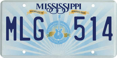MS license plate MLG514