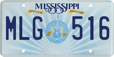 MS license plate MLG516