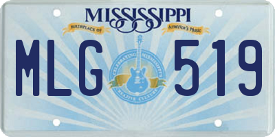 MS license plate MLG519