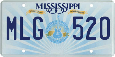 MS license plate MLG520
