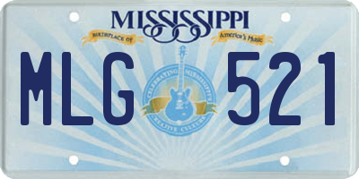MS license plate MLG521