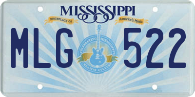 MS license plate MLG522
