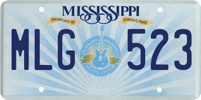 MS license plate MLG523
