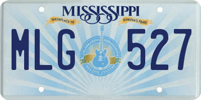 MS license plate MLG527