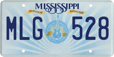 MS license plate MLG528