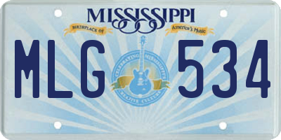 MS license plate MLG534