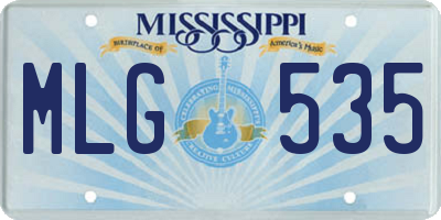 MS license plate MLG535