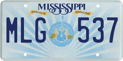 MS license plate MLG537