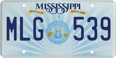 MS license plate MLG539