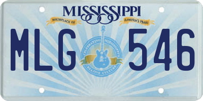 MS license plate MLG546