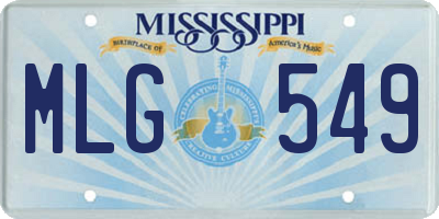 MS license plate MLG549